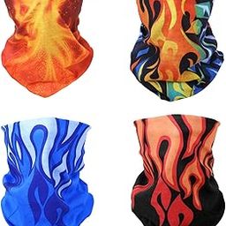 4x Hell Fire Multifunctional Elastic Seamless Headwear Bandana Headband Half Face Mask Scarf Neck UV Sun Protection Windproof Dustproof Motorcycle Bike Airsoft Paintball Hunting Hiking Fishing-image-75