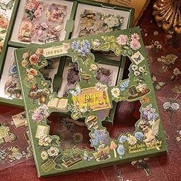 R H LIFESTYLE 100 Pcs Nature Sticker Vintage Retro Decorative Stickers for Scarpbooking, Journaling, Greeting Card, Projects and DIY Art Craft (Nature)-image-8