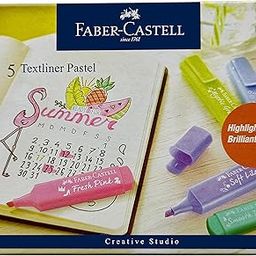 A.W.Faber-Castell I Pvt Textliner Pastel -Wallet of 5 (553505)-image-7
