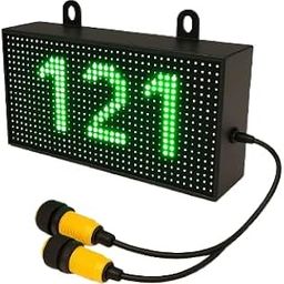 P10 LED Digital Visitor Counter, Bi-Directional, 3-Digit Display, Wall Mountable (Green)-image-32