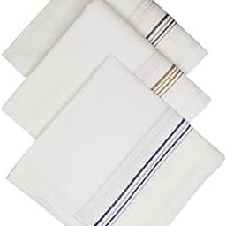 Cotton Handkerchief/Hanky/Rumal for Men and Boys - White (size - 40 * 40cm)-image-127