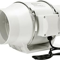 Ardnib AIF-150 (6Inch / 150 mm) Silent Mix Flow/Inline Duct Fan/Duct Exhaust/Inline Exhaust/Circular Inline Fan/Air Circulation System/Fresh Air System, White (6 Inch)-24