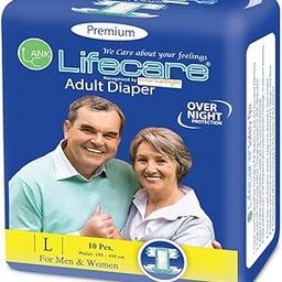 ANK Lifecare PREMIUM ADULT DIAPER FOR MEN & WOMEN - Large (Waist size:112-155 CM / 44-61 INCH) Tape Style, Anti-Bacterial, Extra Absorbent gel core & Advanced Acquisition Layer |Pack of 1 (10 Diaper)-image-75