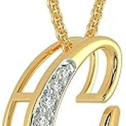 malabar gold & diamonds Gold Pendant for Men, Women & Kids 18k | Gold Alphabet Unisex Pendant 18kt | 18 kt (750) BIS Hallmark Yellow Gold Pendant for Birthday, Wedding, Anniversary & Diwali Gift-picture-27