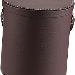 bnf® PU Leather Car Trash Can 1.5 L Container Comfortable Grip Handle Garbage Can Brown|Home & Garden|Household Supplies & Cleaning|Trash Cans & Wastebaskets-image-80