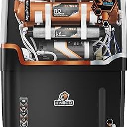 Kinsco Aqua Punch Pro With ISI Mark RO+UV+UF+TDS Adjuster 18 L RO + UV + CU Guard + Alkaline Enhancer + Mineral Water Purifier (Black)-image-9