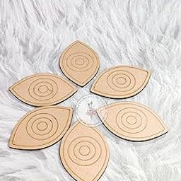 PRE-Marked MDF Pine Wood Evil Eye 4INCH Pack of 6 PCS, for Painting, Home Decorations, Decoupage Art, Resin Art, Lippan Art, and Craft, ETC... (4 INCH)-image-33