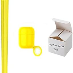 ANAB GI Reusable Silicone Straw for Drinking, Openable and Washable Design, Flexible Collapsible Straw, Easy to Clean, No Cleaning Brush Required Carry with Yellow Case openable, 2.08 Ounce-image-93