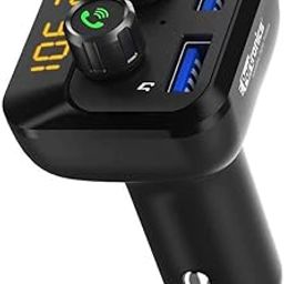 Portronics Auto 10 Car Bluetooth Receiver with Hands-Free Calling & Music, 3D Surround Sound, 30W Type-C PD, 18W USB Fast Charging, Bluetooth-FM for Wireless Car Stereo Audio (Black)-image-0