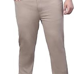 Men's Plus Size Full Stretchable 4 Pocket Lycra Trouser Khaki-picture-29