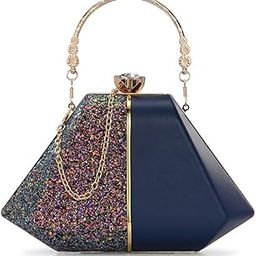 Handicraft Hand Embroidered Box Clutch Bag Purse for Bridal, Casual, Wedding Bag for Women & Girls-11