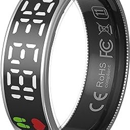 CNBRO Smart Ring with Display Health Tracker Fitness Ring Heart Rate Monitoring Sleep Tracking Exercise Tracker Women Men Smart Rings for Android iOS Phones-image-31