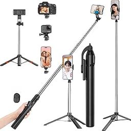 TARAVEE 68-Inch Extra-Long Selfie Stick Tripod with Wireless Bluetooth Remote, 360° Rotation, Reinforced Stand, Extendable Phone Holder for iPhone 13/14/15/16 Pro, Samsung, GoPro, Vlogging & YouTube-picture-14