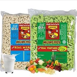 MUNCHOS Dog Biscuits Combo Offer - 500gm Each (Puppy, Milk + Vegetarian)-image-21