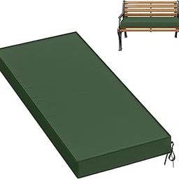 Pakunoda Premium Outdoor Bench Cushions for Patio Furniture 3.5inches Memory Foam Bench Cushion Waterproof Fade Resistant Porch Swing Cushions with Straps 42×18 Inch Green-image-46