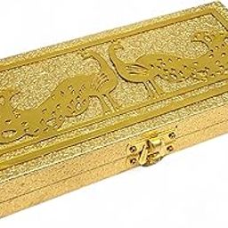 SHAKTISM Decorative and Attractive Box Cash Box, Shagun, Jewellery, Money Envelop Wedding, Gift, Bangel box (Pack of 1Pc) (Peacock Golden)-image-18