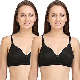 bodycare Pack of 2 B-C-D Cup Bra in Black Color - E6585BB-picture-0