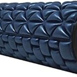 DIABLO Fitness Therapy Yoga Gym Physio Injury Massage Foam Roller with Cover (Length 46 cm, Navy Blue)-image-86