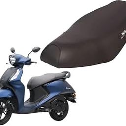 KSHEERI Fascino 125 Scooty Seat Cover Protect from Rust and Dust, PU Leather Waterproof Durable Seat Cover (Black)-image-70