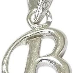 Chandi/Silver Alphabet B Letters Initial Charm Pendant for Men Boys Girls and Women-picture-37