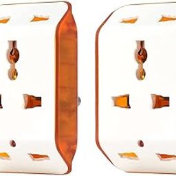 6A Universal Multi Plug 3pin Plug Socket Adaptor| Travel Adaptor |Universal Socket (Multicolor) Pack 2-30