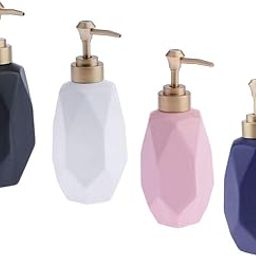 MORZ Ceramic Hand Sanitizer Bottle Press Bottle Dispenser Shampoo Bottle Black-image-87