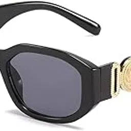 elegante UV Protected Trendy Irregular Vintage Rectangular Sunglasses for Men & Women-picture-8