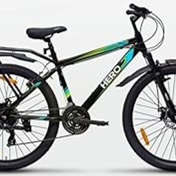 Hero Next Cycle in 26t Wheel Size with Integrated Carrier with 21 Speed Shi-Mano Gears with Dual disc Brakes for Age Group 12+-21