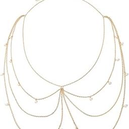 Women's Waist Chain - Stylish Saree Gold Plated Belly Chain four layered Body Hip Chain for the Waist Ladies Sexy Bikini Jewelry (26-42 In)-image-28