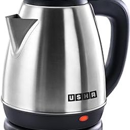 Usha Electric Kettle 1200 Watts | 1.5 Litres| Cool touch handle | Wider Mouth | Food-grade stainless steel | Safety with auto cut-off function (Silver & Black)-15
