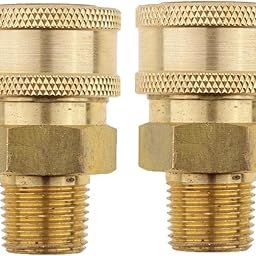 CALANDIS™ 2X Female to 3/8 Male Socket Brass Pressure Washer Quick Connect Fitting-image-62