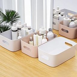 wolpin (3 Pieces Plastic Basket Storage Basket Multipurpose For Kitchen & Home Organiser Box For Wardrobe, Fruits Vegetables, Toys, Stationary Items (25 X 16.5 X 10 Cm),White-22