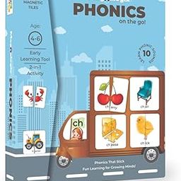 PELIKAS TOYZ ​​Magnetic Phonics Kit for Kids, Montessori Toys for 4 to 6 Year Old, Gift for Boys Girls - Magnalogix Phonics on The Go !-22