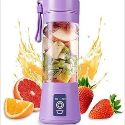 ShreejiIH Fito Atom Portable Blender | Smoothie, Milk Shake, Protien Shake and Fresh Juice | Handy Travel Juicer | 2000 mAh Rechargeable Battery | 3.7V Copper Motor | 400ml Tritan Jar (Blue)-13