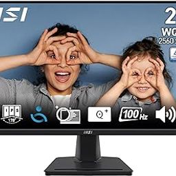 MSI PRO MP275Q 27 Inch 2K WQHD Office Monitor - 2560 x 1440 IPS Panel, 100 Hz, Eye-Friendly Screen, Built-in Speakers, Tilt-Adjustable - HDMI 2.0b, DP (1.2a)-image-5