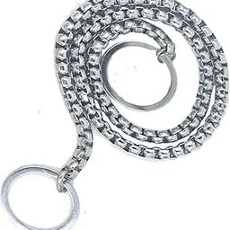 AFH Long Box Chain Biker Silver Belt Quality Key Decorative Key Chain (50 cm)-27