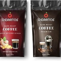 CHERRITOS Dark Roast Coffee, Apple Spiced Ginger Coffee, No Artificial Flavoring, No Preservatives, 50 Gms Each (Set of 2)-image-76