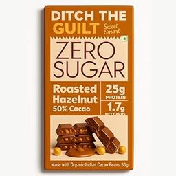 Ditch the guilt - Mighty Roasted Hazelnut - 25g Protein - 1.7g Net Carbs - 1g natural Sugar - Attached Lab Report - High Protein - 60g bar-image-61