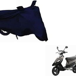 Auto Addict Bike Cover Body Cover Blue Matty (Mirror Pockets) for TVS Scooty Pep Plus-10