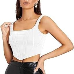 Women's & Girls' Solid | Ribbed | V-Shape | Slim Fit | Regular Fit | Short | Stretchable | Crop | Trendy | Fashionable | All Occasion | Office Wearable | Relaxed Fit Pull On Crop Top-image-7