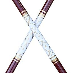 Garvi Gurjari Handcrafted Sankheda Dandiya Sticks for Navratri – Wooden Raas Garba Sticks (Pair) 05-image-4
