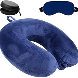 Premium Neck Pillow with Eye Mask for Travel & Comfort, Car Neck Rest - Car Pillow, Flight, and Train Accessory Pillow for Neck Pain Relief & Neck Pillow for Sleeping-image-44