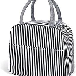 Funeiko Insulated Lunch Bag for Office Women, Men & Kids, Canvas Tiffin Bag for School, Picnic, Travel Carry Lunch Bag-image-50