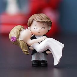 eCraftIndia Resin Handcrafted Bride Kissing Groom Romantic Couple Statue Decorative Showpiece| Valentine Gift for Girlfriend Boyfriend Husband Wife| Valentine Day Gifts| Valentine Day Decoration Items-13