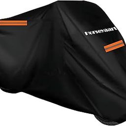 Horseyaart - Bike Cover Waterproof Compatible with Bullet all models classic 350 and Interceptor 650 Bike Cover with Elastic and Belt Bukle Lock or Reflective Stipe ( Black )-23