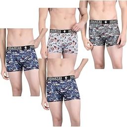 Men's Nylon Stretch Printed Trunk | Ultra-Soft, Breathable Innerwear for Men | Stylish & Supportive Fit-8