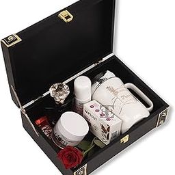 India Tradition Classic Rectangular Decorative Trunk Box (10x7x3.5 in) for Gifting and Storage (Black)-30