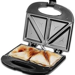 Amazon Basics 800W Electric Sandwich Maker & Toaster | Non-Stick Die Cast Aluminium Plates | Auto Temp Control | Grills Sandwiches, Bread & Kebabs (Black)-10