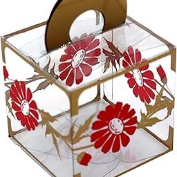PARAS's PVC Transparent Empty Square Gift Folding Plastic Boxes for Packing Chocolate Return Gift, Pack of 25 Party Gift Box-image-31