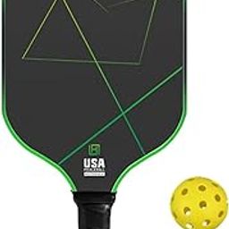 TRENDYNEST Pickleball Paddle Portable with 2 Pickle Balls for Practice Beginners Indoor Green | Racquets | Tennis-image-83